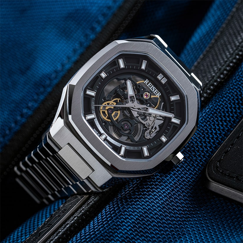 ALPEN Skeleton – Silver (NBR Rubber) – REISER Watches